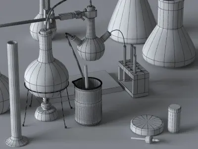 chemistry set  3D model 3D model