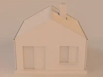 Little home Low-poly 3D model