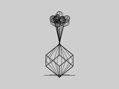 Balloon Statue Low-poly 3D model