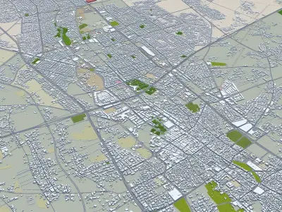 Buraydah Saudi Arabia Low-poly 3D model