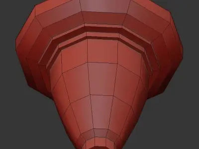 POINTE light chandelier in brass 3D model