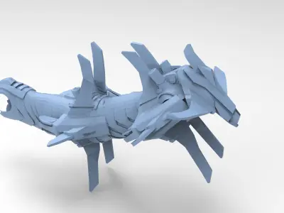 Transformer tail 2 Low-poly 3D model