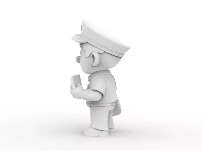 Cartoon Postman 3D Printable 3D print model