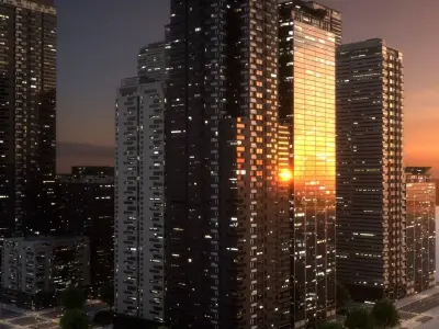 City Block Type B18 3D model