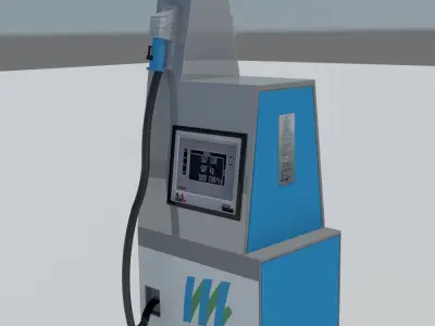 CNG Methane Fuel Dispenser 3D model