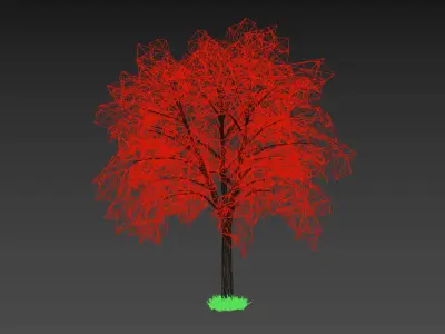 Low Poly Tree Autumn Stylish Low-poly 3D model