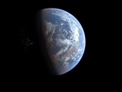 Earth 3dModel from spacecraft - 3D model