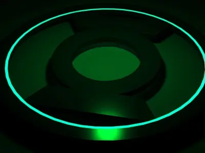 green lantern logo Low-poly 3D model