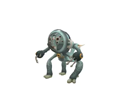 Fight Robot Low-poly 3D model