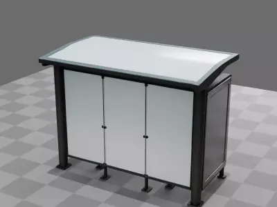 Bus Stop Shelter 3D model