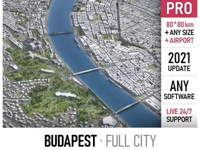 Budapest Low-poly 3D model