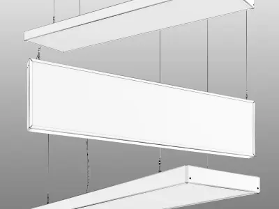 Acoustic ceiling panel downlight 3D model