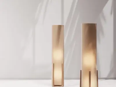 Crate and Barrel Weave Floor Lamp 3D model