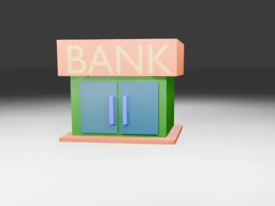 3D model of bank 3D model