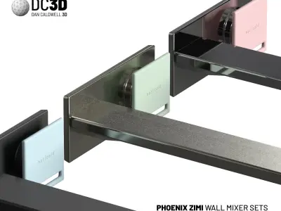 Phoenix Zimi Wall Mixer Taps 3D model