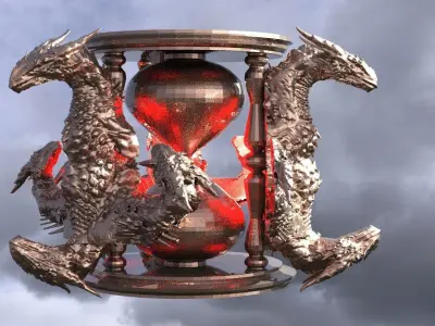 Dragon hourglass 2  3D model