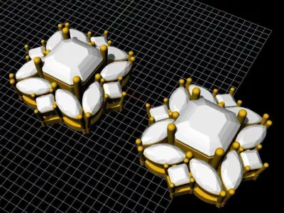 Stud Earrings 3dm file 3D print model