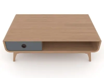 Modern Scandinavian Coffee Table Rectangular Morris 3D model