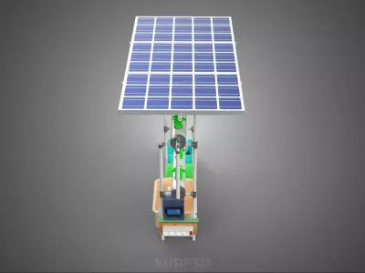 IOT CONTROL SOLAR PANEL ENERGY HYDROPONIC PLANT LED GROW LIGHT 3D model