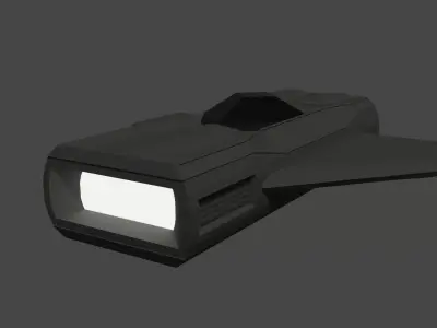 Low poly spaceship light emitting device Free 3D model