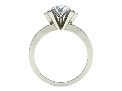Women Wedding Engagement Ring 3D print model 12