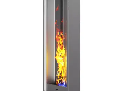 Wall Gas Fireplace 3 3D model