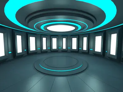 Sci Fi room 3D model 39