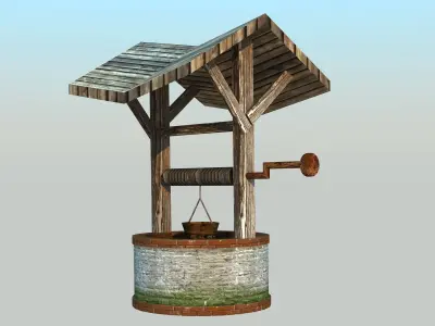 Water  Well - Low poly Low-poly 3D model