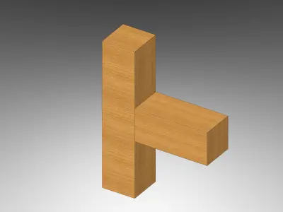 Okuri Ari - Classical Japanese Wood Joint  Free 3D model