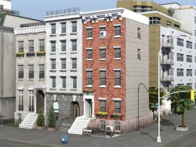 Residential City Block 3D model