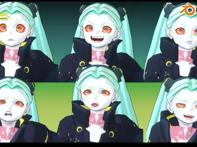 REBECCA CYBERPUNK EDGERUNNER 3D model