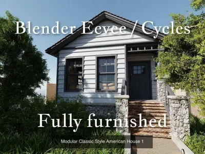 Modular Classic Style American 20 House pack with creation tool