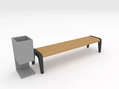 Bench Park 41 3D model