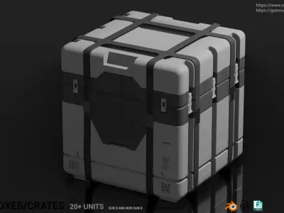 SCI-FI BOXES KIT 3D model