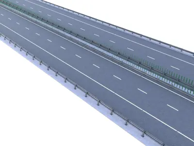 Tileable Freeway v1 Low-poly 3D model