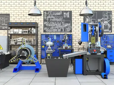 K2116 mechanical press Collection for industrial interior Three 3D model