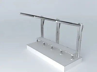 Bus shelter 3D model