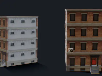 Forsaken City Building 1 Low-poly 3D model