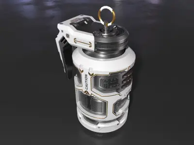 Sci-fi Grenade Low-poly 3D model