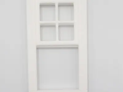 Vertical sliding window style 1 multi-color and multi-material  3D print model