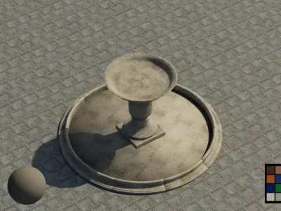 Fountain Stone Free 3D model