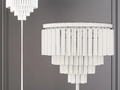 RH 1920S ODEON SMOKE GLASS FLOOR LAMP 4-TIER Nickel 3D model