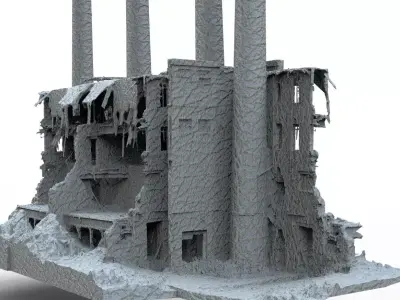 Factory ruins 1 3D model