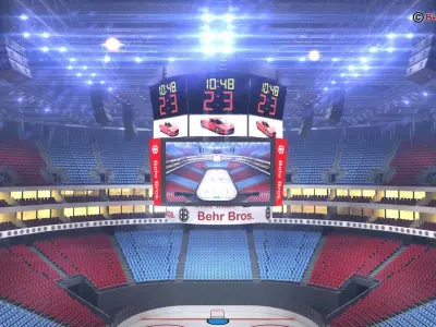 Ice Hockey Arena V2 3D model