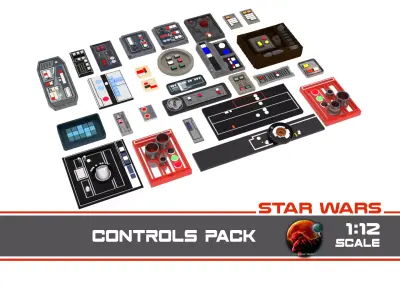 Controls Pack 1-12 scale Blackseries 3D print model