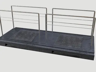 LowPoly Platform bridge MODEL Element1 Low-poly 3D model