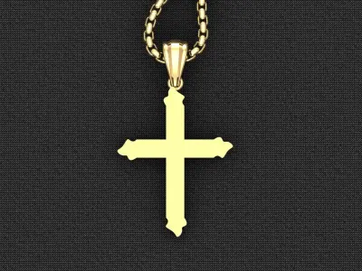 Cross Light Gold 3CP081 3DM STL 3D model