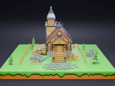 Viking house 03 3D model