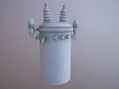 Transistor - 4K PBR Game Ready metal transformer Low-poly 3D model