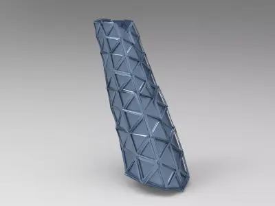 Sci fi Glass pyramid Modern tower 2 3D model